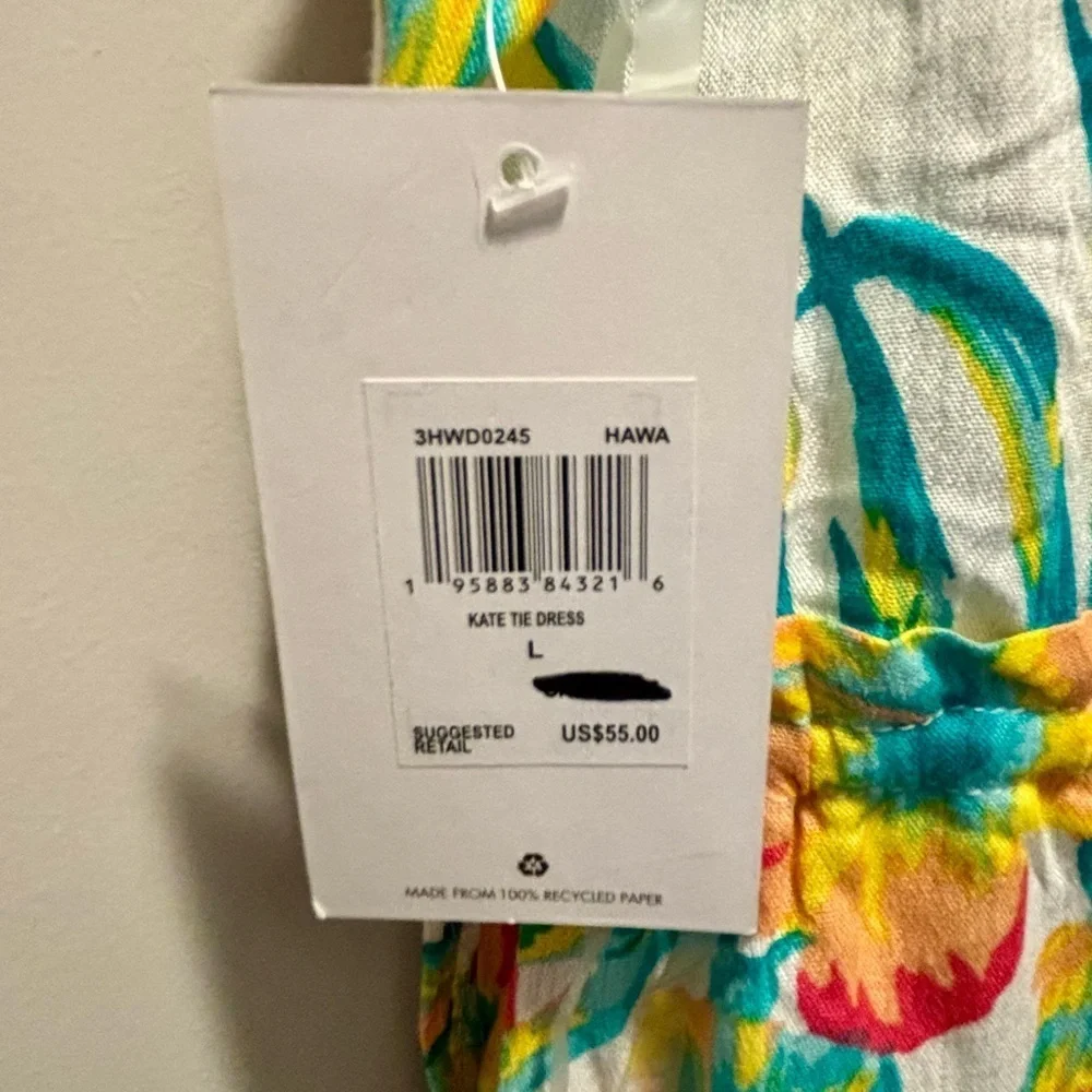 NWT Hurley Women’s‎ Size Large Hawaiian Garden Kate Tie Dresss